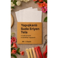 Liva Craft Yapışkanlı Suda Eriyen Tela - A4 x 3 Sayfa