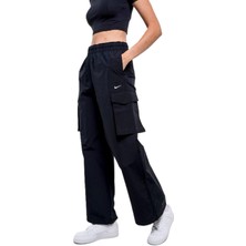 Nike Sportswear Everything Wovens Mid-Rase Cargo Pants.kadın Dokuma Kargo Cepli Eşofman Altı Siyah