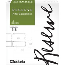 D'addario DJR1035 Reserve Alto Saksafon Kamışı No: 3.5 (Profesyonel) - 10'lu Paket | Konser Salonu Kalitesinde Ses ve Üstün Projeksiyon
