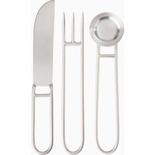 Natalia Criado Artefacto Italyan Tasarımı, Koleksiyonluk Gümüş Kaplama 3’lü Çatal Bıçak Seti