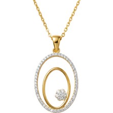 Kalbimde Sen” 925 Ayar Gümüş Zirkon Taşlı Bağlılık Kolyesi