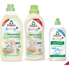 Frosch Baby Bebek Sıvı Çamaşır Deterjanı 21 Yıkama 1500 Ml+Frosch Baby Çamaşır Yumuşatıcısı 750 Ml+Frosch Emzik ve Biberon Deterjanı 500 ml