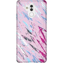 Lelia Huawei Mate 20 Lite Uyumlu Baskılı Şeffaf Telefon Kılıfı | Koleksiyon: Colorwave Flux
