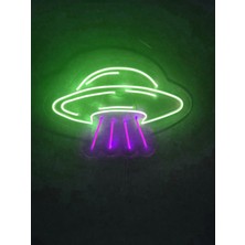 Ufo Neon LED Tabela Neon Yazı Neon Dekoratif Duvar Aydınlatması