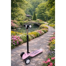 Pozart Pro Işıklı ve Katlanabilir LED Işıklı 3 Tekerlekli Çocuk Scooter 50KĞ Kapasite 3+Yaş