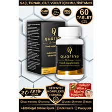 Dr. Sammy's Quarine Saç, Tırnak, Cilt ve Vücut Vitamini (60 Tablet) Dökülme ve Yıpranma Karşıtı Keratin, Biotin, Bitkisel Kök Hücre Extratları,Ginseng ve Multivitamin İçeren Diyet Takviyesi