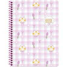 Keskin Color Keskin 16.5 x 22.5 Kareli Karton Kapak Kawaii Defter - Kedi