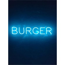 Burger Neon LED Duvar Dekoru Neon LED Tabela