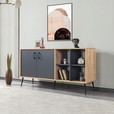 EVMO Home 4609 Şile 160 cm Konsol Antrasit-Safir