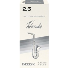 D'addario RHKP5ASX250 Hemke Alto Saksafon Kamışı No: 2.5 (Profesyonel) - 5'li Paket | Kısa Vamp Tasarımı, Sıcak Ton ve Klasik Karakter