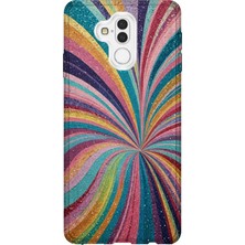 Lelia Huawei Mate 20 Lite Uyumlu Baskılı Şeffaf Telefon Kılıfı | Koleksiyon: Colorwave Flux
