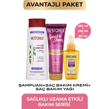 Restorex Speed Strong Onarıcı Yağ + Saç Kremi + Saç Dökülmesine Karşı Şampuan