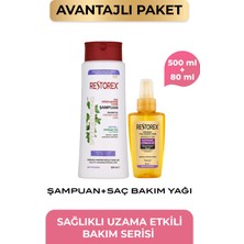 Restorex Speed Strong Onarıcı Saç Bakım Yağı 80 ml + Saç Dökülmesine Karşı Şampuan 500 ml