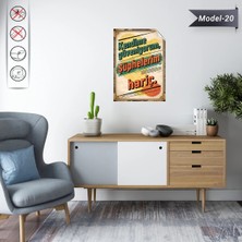 Akıllı Kağıt Statik Tutunma Özellikli Tablo - Poster Mizah (Model -20)