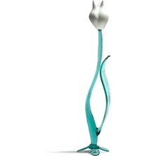 Lale Beyaz Renk Cam Sanatı El Yapımı