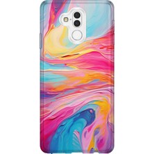 Lelia Huawei Mate 20 Lite Uyumlu Baskılı Şeffaf Telefon Kılıfı | Koleksiyon: Pastelbloom Soft Series