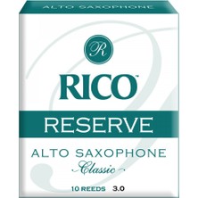 D'addario RJR1030 Rico Reserve Alto Saksafon Kamışı No: 3.0 (Profesyonel) - 10'lu Paket | Tutarlı Performans ve Sıcak Ton Karakteri