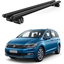 Today Auto Pençe Volkswagen Touran (2015 ve Sonrası) Uyumlu Siyah Ara Atkı 135CM Port Bagaj Tavan Barı