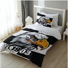 Şen Dekorasyon Siyah Beyaz Kartal Çocuk Nevresim Takımı