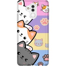 Lelia Huawei Mate 20 Lite Uyumlu Baskılı Şeffaf Telefon Kılıfı | Koleksiyon: Pawprint Stories