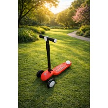 Pozart Pro Işıklı ve Katlanabilir LED Işıklı 3 Tekerlekli Çocuk Scooter 50KĞ Kapasite 3+Yaş