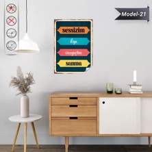 Akıllı Kağıt Statik Tutunma Özellikli Tablo - Poster Mizah (Model -21)