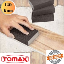 mobilyap Tomax 120 Sünger Zımpara Ahşap Mobilya Çik Metal Tencere Tava Hobi Takoz Zımparası Islak Kuru