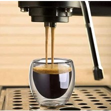 Aesco Çift Katmanlı 2'li Espresso Cam Bardak Seti 80 ml