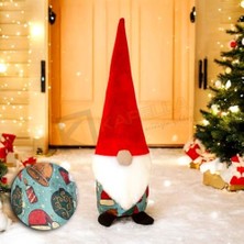 Aesco Yılbaşı Noel Baba Dekoratif Biblo Noel Baba Şapkası - Çan Desenli