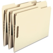 Aesco Ağır Kilit Dosya Klasör, 2 Vida, 1/3-Cut Tab, Size, Manila, Kutu Başına 50 (14600)