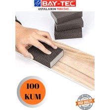 mobilyap Baytec 100 Sünger Zımpara Ahşap Mobilya Çelik Metal Tencere Tava Hobi Takoz El Zımparası Islak Kuru