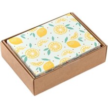 Aesco Boş Kart Çeşitleri, Zarflı 24 Kart (Narenciye, Yeşil Bitkiler, Gingham, Çilek)