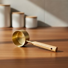 Bambum Escala Ahşap Saplı Gold Ölçü Kaşığı 80 ml