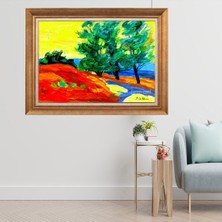 Giyense Altın Varaklı Çerçeveli Paspartulu  Tablo CRD985