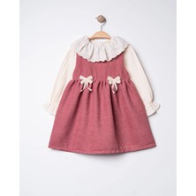 Joy Kids Şönil Kumaş Fisto Yaka Elbise (6-24 Ay) (3-6 Yaş)