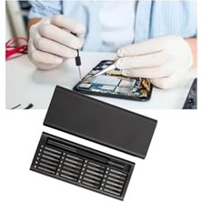 Aesco 24 Parça Çelik Profesyonel Mini Portatif Tornavida Seti Saklama Kutulu Telefon Saat Tamir Kiti