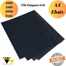 mobilyap Sia - 3'lü Zımpara Seti Kağıt Zımpara Su Zımparası Sarı Leke Banyo Mutfak Sulu Kuru Yüzey