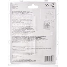 Aesco 715DAT Örgülü Çelik Araba Kapak Kablosu, Lamine Çelik Asma Kilit, 2,1 M Kablo ve 1-1/8 Inç Geniş Kilit