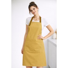 Hulganz Mutfak Önlüğü Leke Tutmaz Su Itici Kumaş Çıtçıtlı Boyun Askılı Cepli Önlük