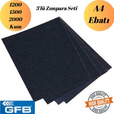 mobilyap Gfb - 3'lü Zımpara Seti Kağıt Zımpara Su Zımparası Sarı Leke Banyo Mutfak Sulu Kuru Yüzey