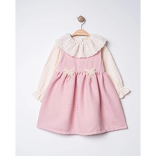 Joy Kids Şönil Kumaş Fisto Yaka Elbise (6-24 Ay) (3-6 Yaş)