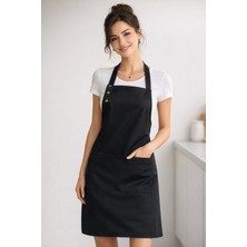 Hulganz Mutfak Önlüğü Leke Tutmaz Su Itici Kumaş Çıtçıtlı Boyun Askılı Cepli Önlük