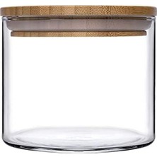 Aesco Bamboo Ahşap Kapaklı Kavanoz, 700 ml