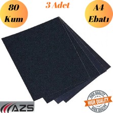 mobilyap Azs - 3 Adet 80 Kum Kağıt Zımpara Su Zımparası Sarı Leke Banyo Mutfak 1.kalite Sulu Kuru Yüzey