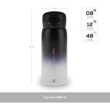 Aesco Skyfall Çelik Sızdırmaz Termos 500 ml Siyah