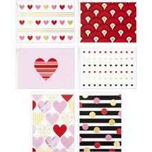 Aesco Boş Kart Çeşitliliği, Kalpler ve Çizgiler (Zarflı 24 Kart)