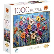 Aesco Çiçekler 1000 Parça 2,2mm Kalınlık 48X68CM Profesyonel Hobi Puzzle Yapboz Serisi