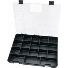 Aesco 32X25 cm Çok Bölmeli Şeffaf Plastik Organizer Kutu – Kapaklı Kilitli Saklama Kutusu, Balıkçı Malzeme Kutusu ve Inşaat Organizeri | Vida, Dübel, Olta Aksesuarı, Kurşun, Hobi ve Alet Kutusu