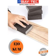 mobilyap Baytec 120 Sünger Zımpara Ahşap Mobilya Çelik Metal Tencere Tava Hobi Takoz El Zımparası Islak Kuru