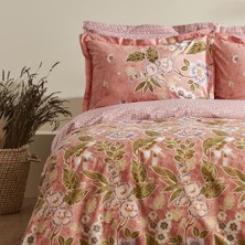 Aesco Pasares %100 Pamuk Tek Kişilik Nevresim Takımı Pembe